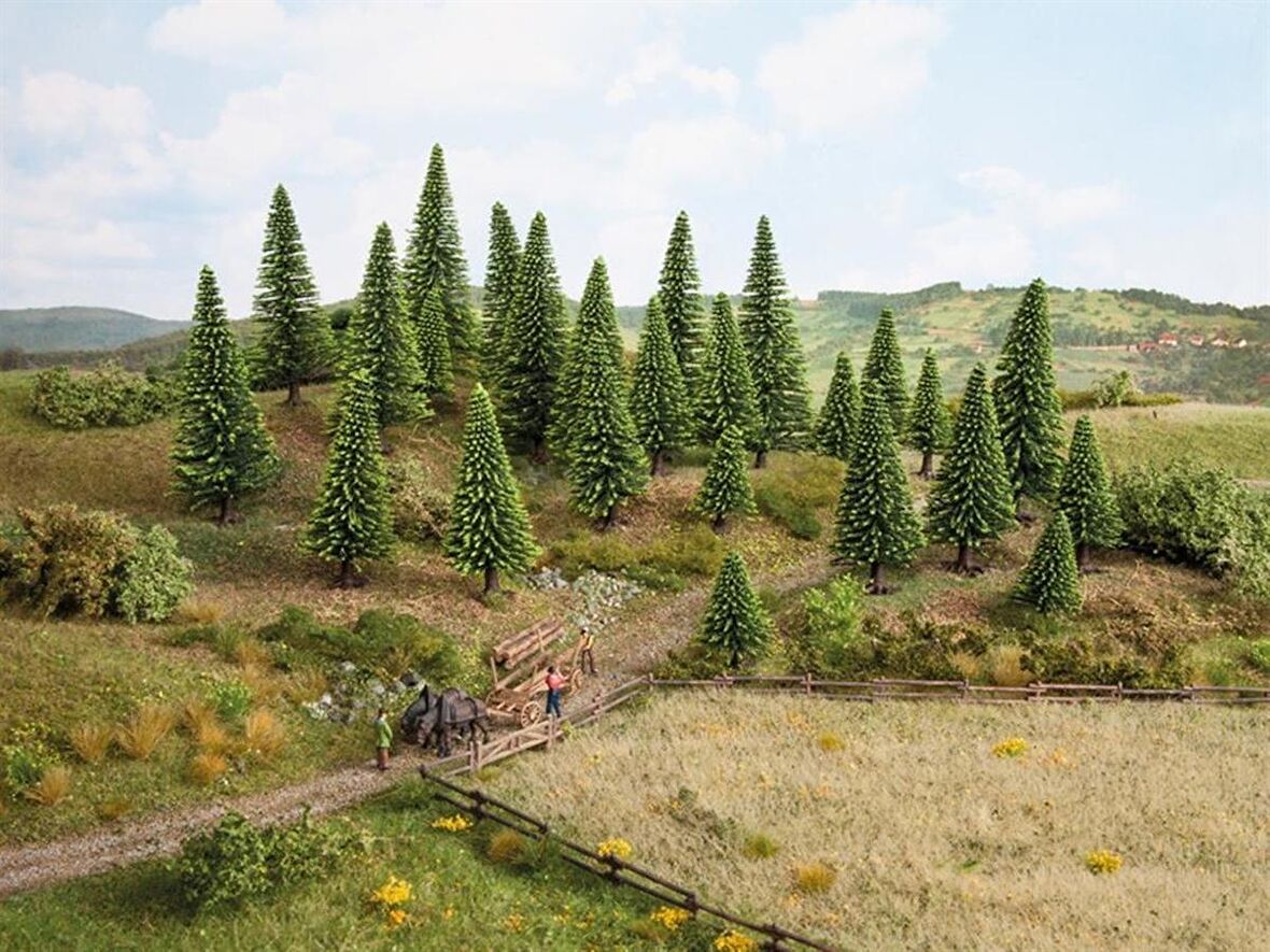 Noch 26825 Model Ladin Ağaçları, 25 Adet, 5-14 cm. Diorama Malzemesi