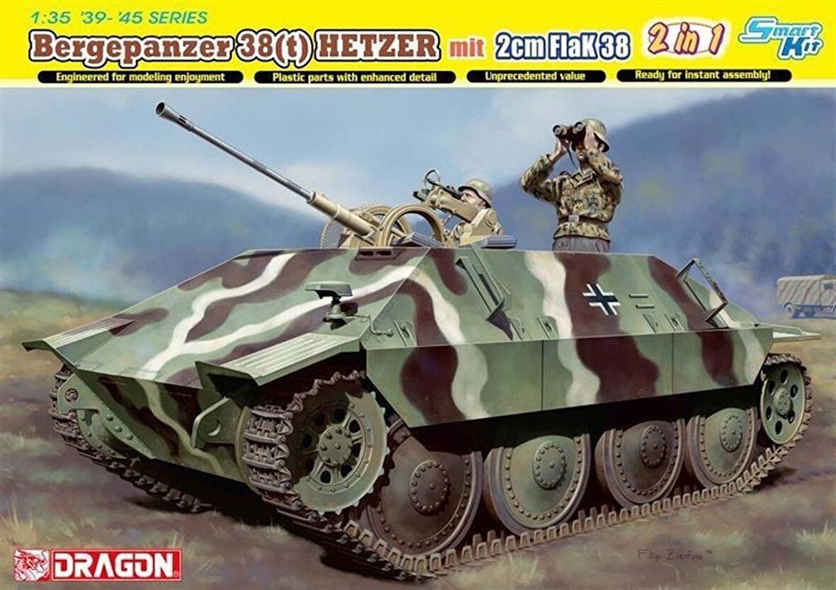 Dragon 6399 1/35 Ölçek Jagdpanzer 38 Mit 2cm FlaK 38 Uçaksavar Plastik Model Kiti