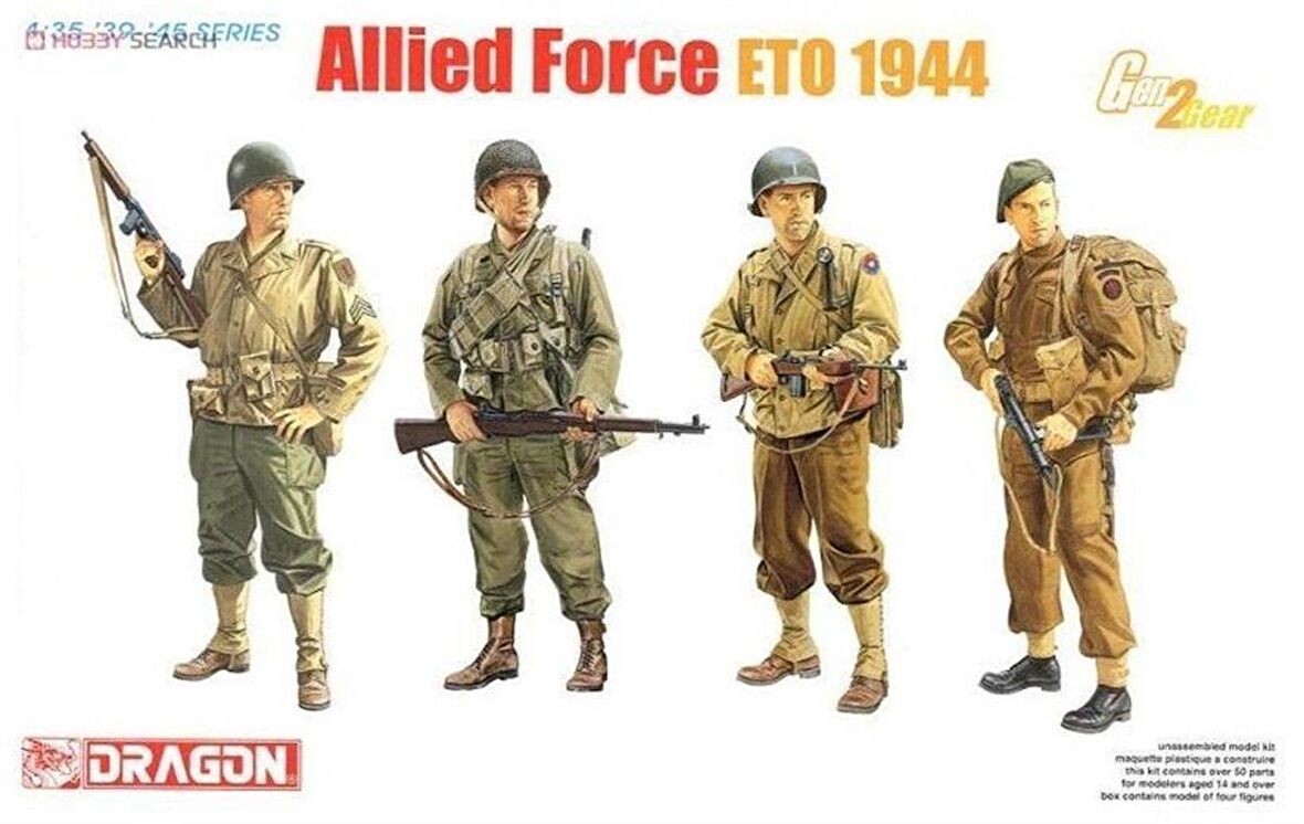 Dragon 6653 1/35 Ölçek Müttefik Kuvvetler (ETO 1944) Asker Figürleri Plastik Model Kiti