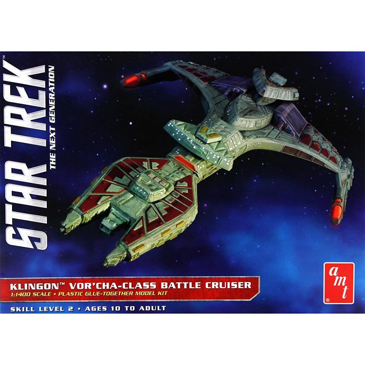 AMT 1027 1/1400 Star Trek:The Next Generation Vor'cha-Class Klingon Battle Cruiser Uzay Aracı Demonte Plastik Maketi