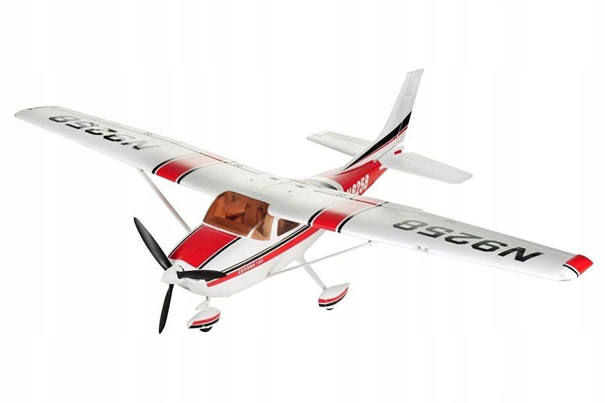 TopRC 056C Cessna 182, 500 Class, Kırmızı, Brushless 800KV Motorlu, 30A ESC, 11.1V 2200 Mah Li-Po Pilli, 4 Kanallı Uzaktan Kum