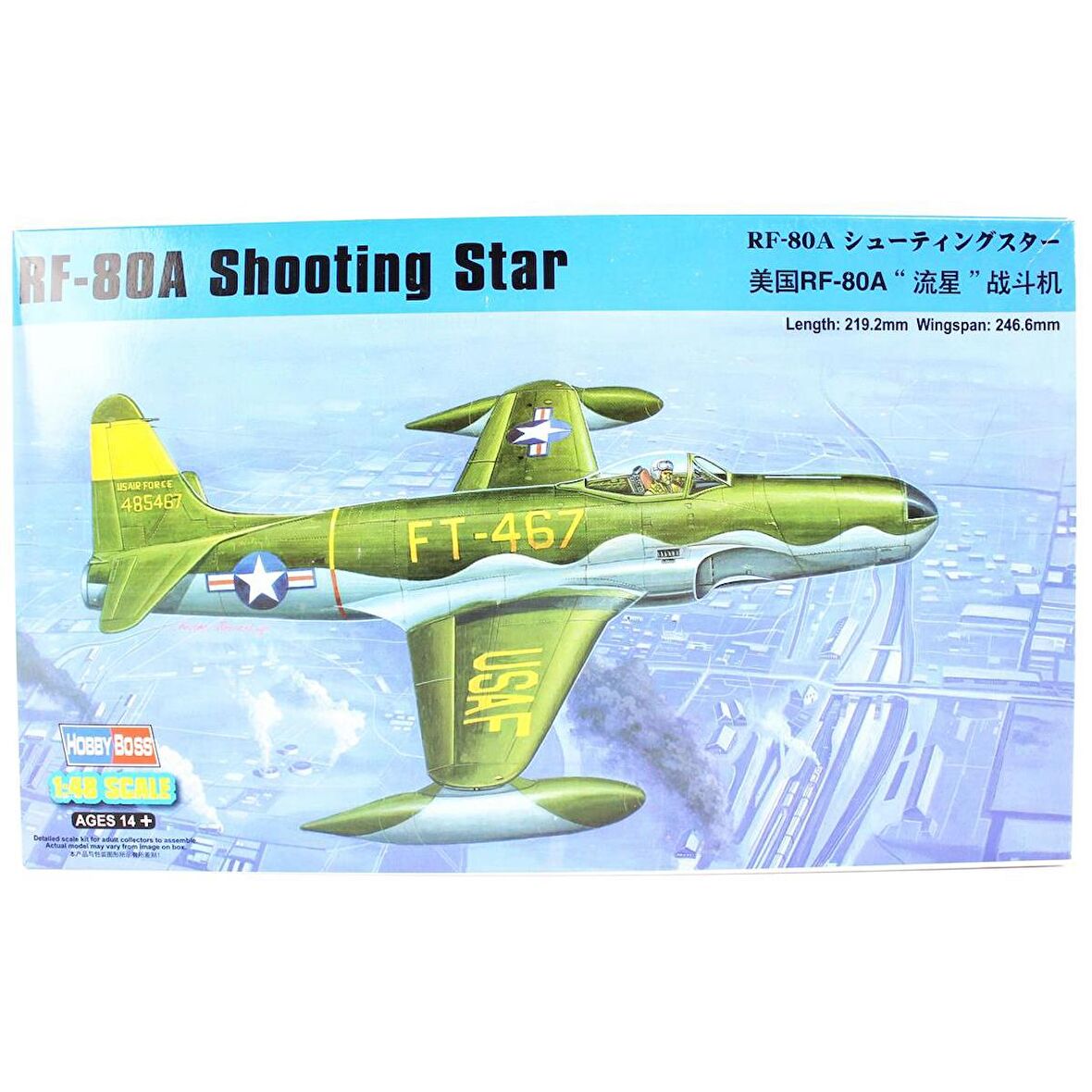 HobbyBoss 81724 1/48 Ölçek RF-80A Shooting Star Fighter, Savaş Uçağı Plastik Model Kiti