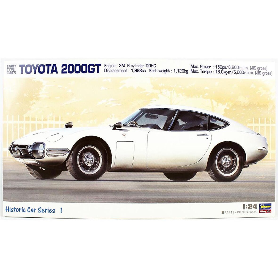 Hasegawa HC1 21101 1/24 Ölçek, Toyota 2000GT 1967, Otomobil Plastik Model Kiti