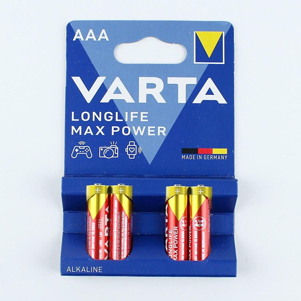 Varta 4703 AAA İnce Kalem Pil, Longlife Max Power Alkalin,  4 Adet