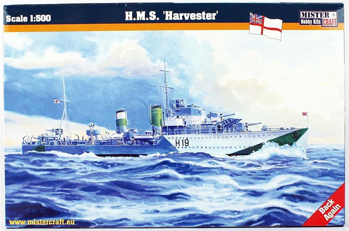 Mistercraft S098 1/500 HMS (Harvester) Zırhlı Gemi Demonte Plastik Maketi