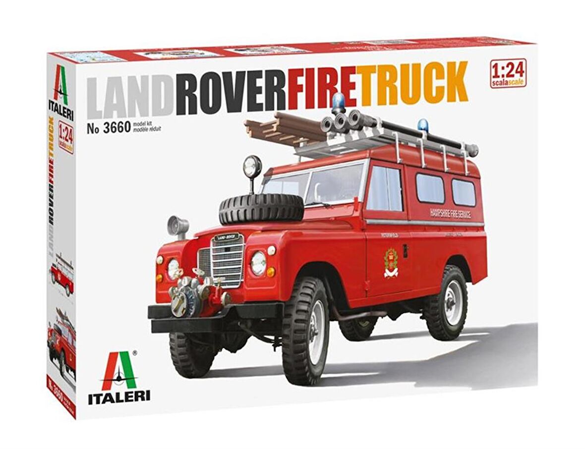 Italeri 3660S 1/24 Land Rover İtfaiye Aracı  Demonte Plastik Maketi