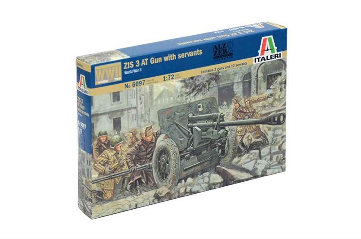 Italeri 6097S 1/72 Rus ZiS 3 Mürettebatlı Top Demonte Plastik Maketi