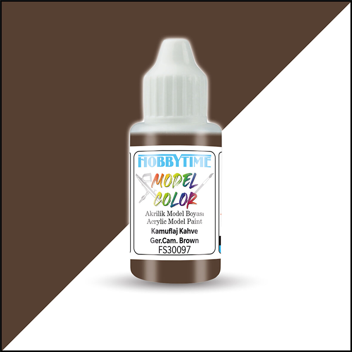 Hobbytime 374 18 ml. FS30097, Kamuflaj Kahve (Ger.Cam. Brown), Akrilik Model Boyası