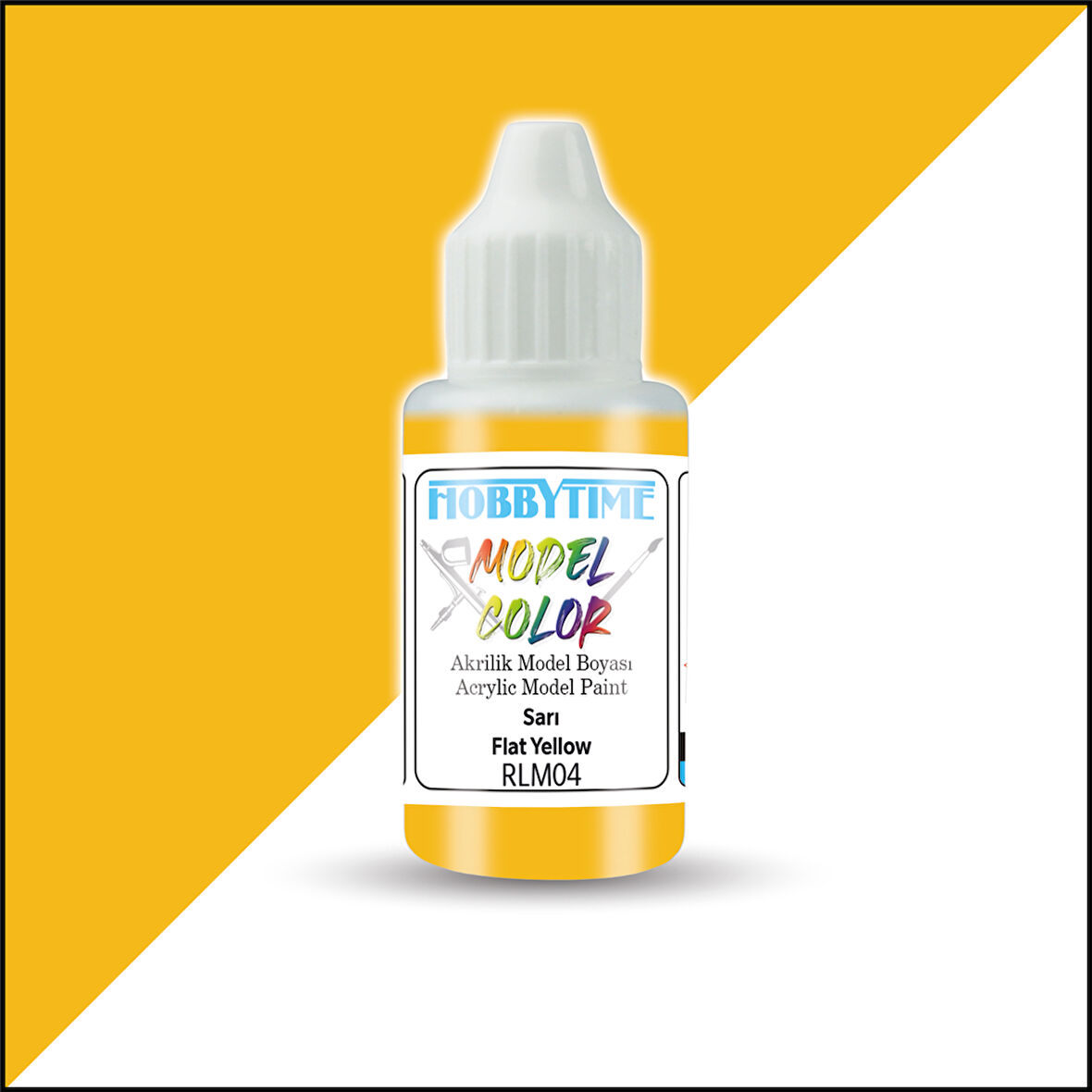 Hobbytime 376 18 ml. RLM04, Sarı (Flat Yellow), Akrilik Model Boyası