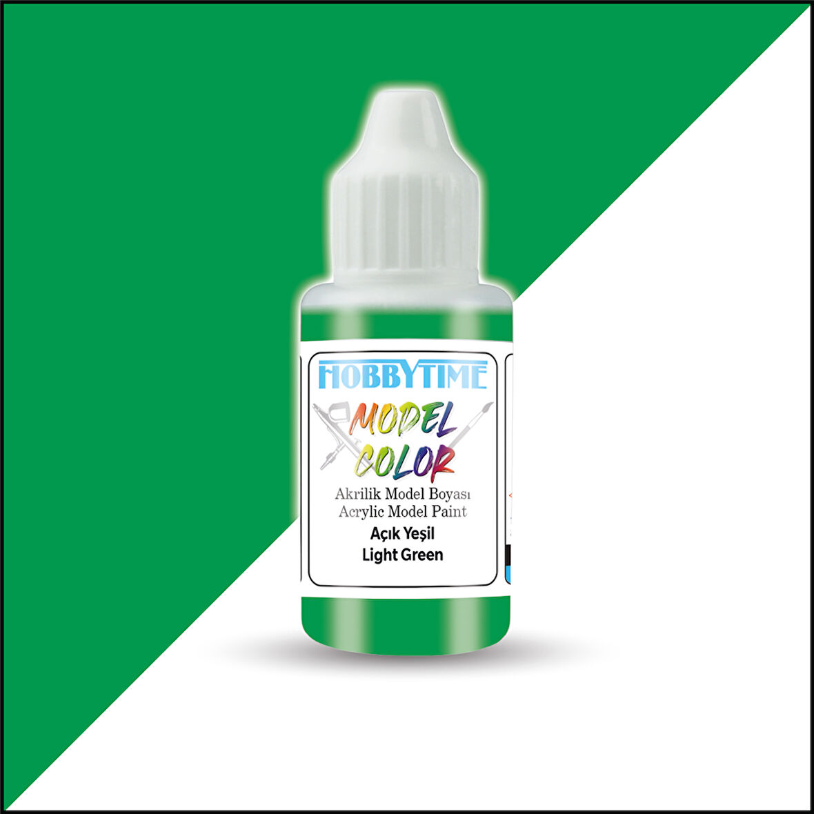 Hobbytime 405 18 ml. Açık Yeşil Light Green), Akrilik Model Boyası