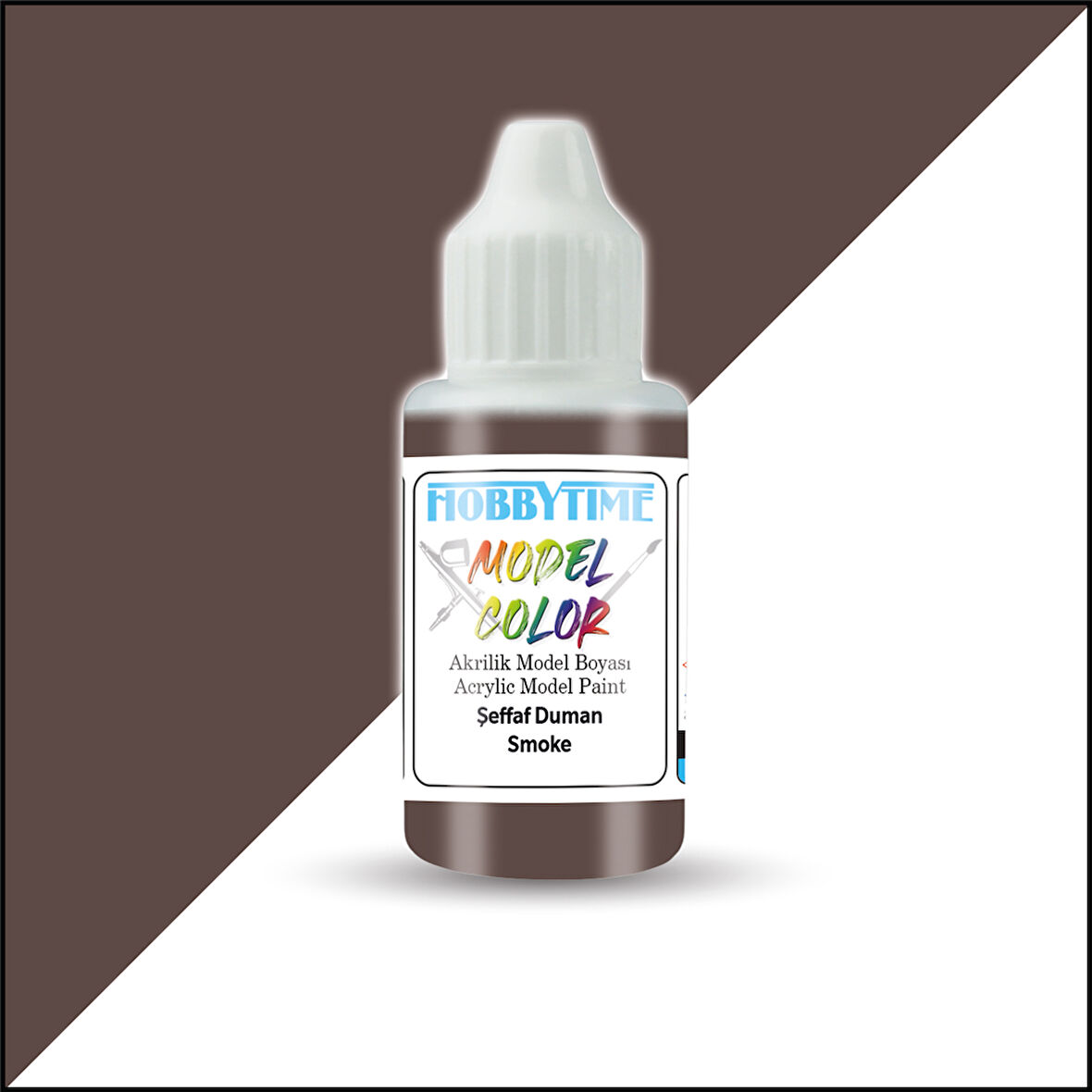 Hobbytime 488 18 ml. Şeffaf Duman (Smoke), Akrilik Model Boyası