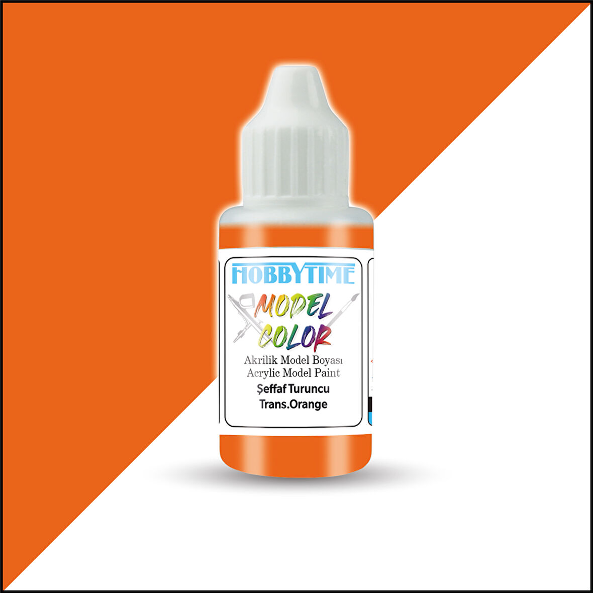 Hobbytime 489 18 ml. Şeffaf Turuncu (Trans.Orange), Akrilik Model Boyası