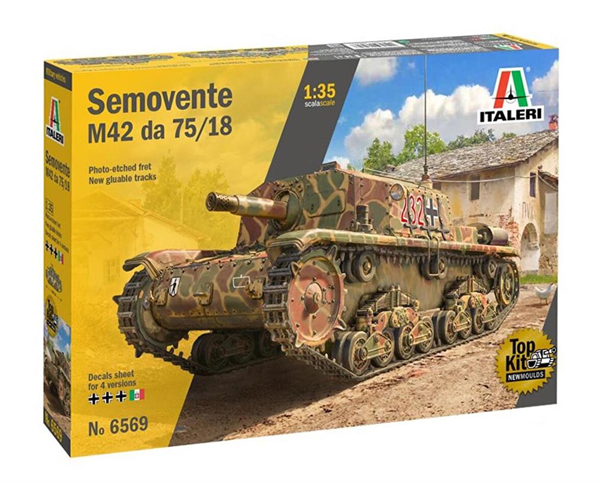 Italeri 6569S 1/35 Semovente M42 75/18 Tank Demonte Plastik Maketi