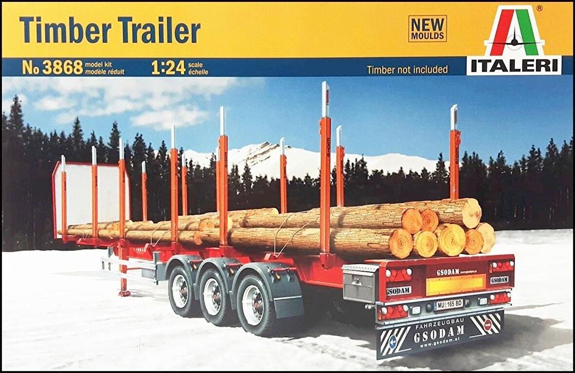 Italeri 3868S 1/24 Timber Trailer Tır Dorsesi Demonte Plastik Maketi