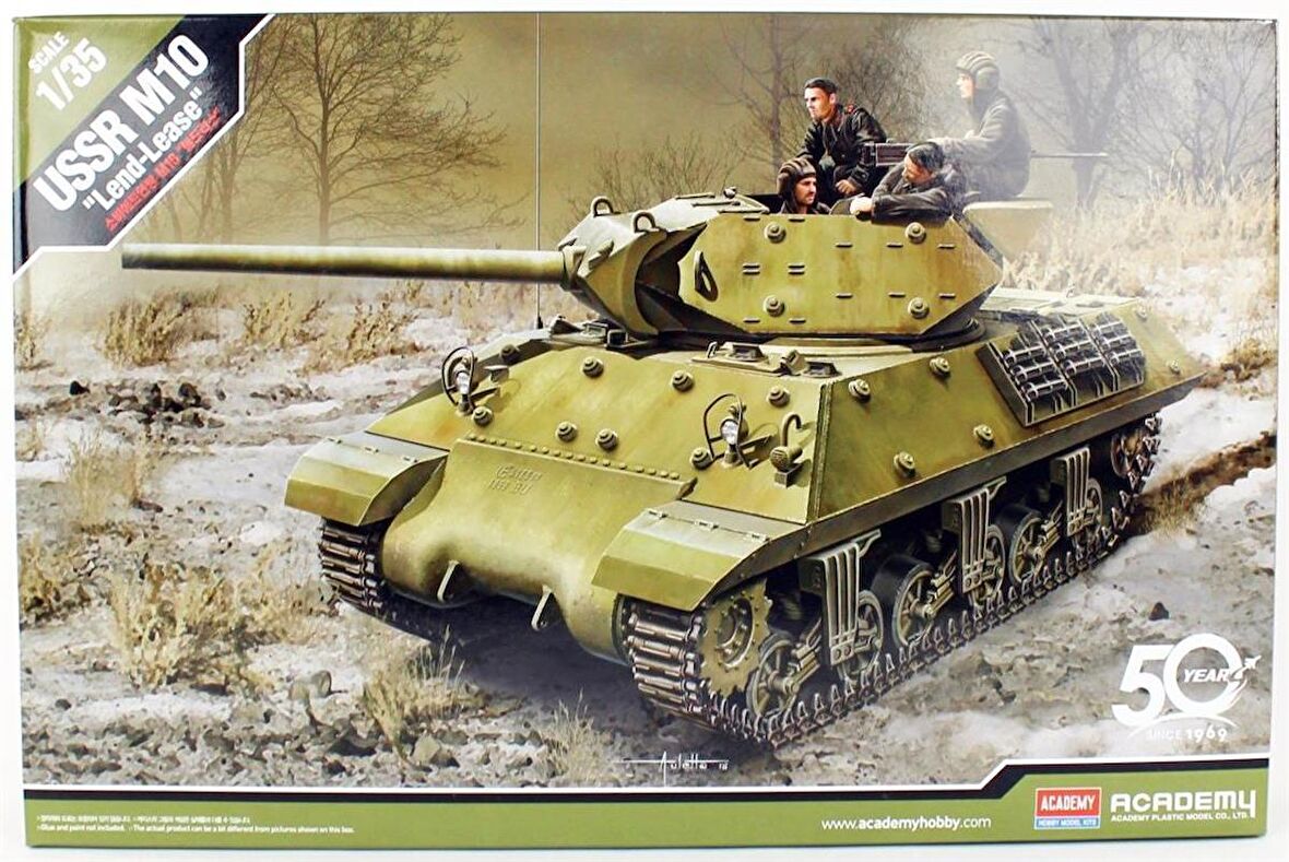 Academy 13521 1/35 USSR M10 (Lend-Lease) Tankı Demonte Plastik Maketi