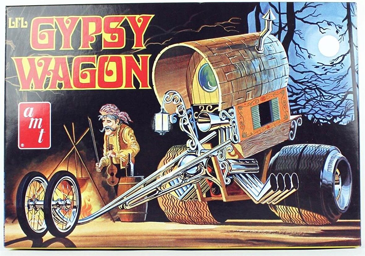 AMT 1067 1/25 Li'l Gypsy Wagon Show Rod, Demonte Plastik Yarış Aracı Maketi