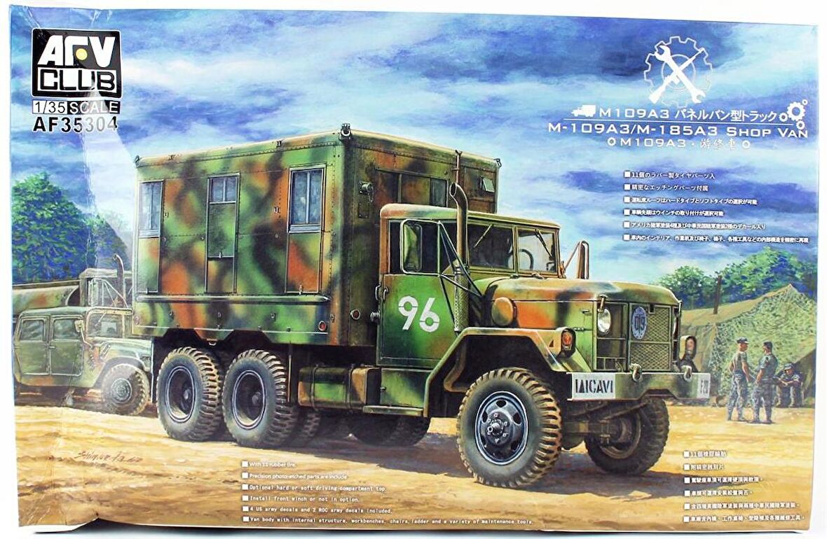 AFV Club AF35304 1/35 M109A3 Konteyner Kasalı Askeri Kamyon Demonte Plastik Maketi