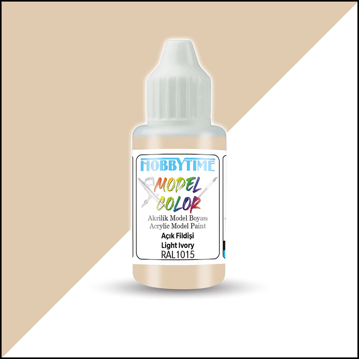 Hobbytime 353 18 ml. RAL1015 Açık Fildişi (Light İvory), Akrilik Model Boyası