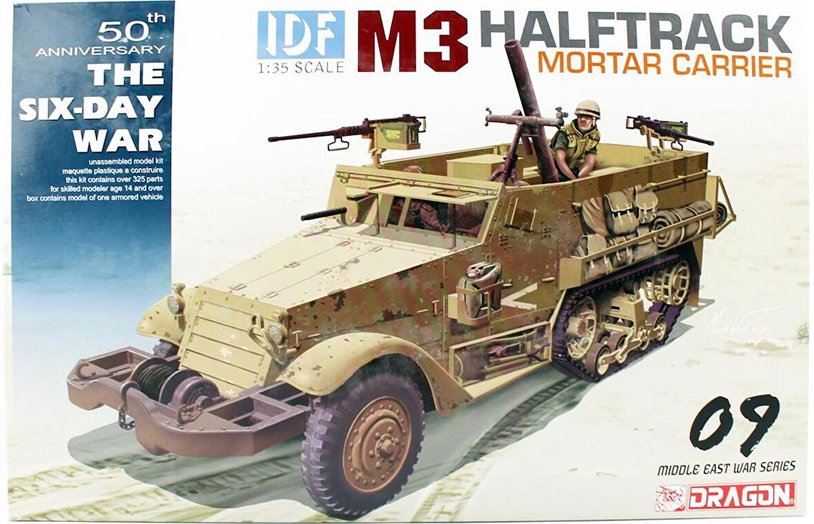 Dragon 3597 1/35 Ölçek IDF M3 Yarı Paletli Havan Topu Taşıyıcı Plastik Model Kiti