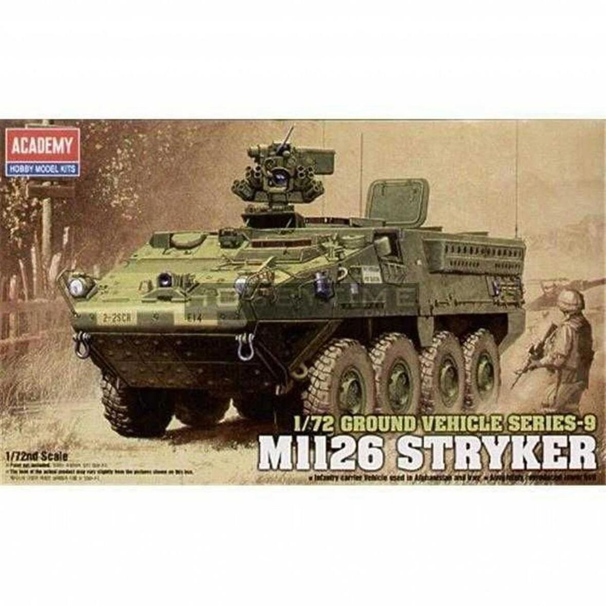 Academy 13411 1/72 Amerikan Zırhlı Personel Taşıyıcı M1126 Stryker Demonte Plastik Maketi