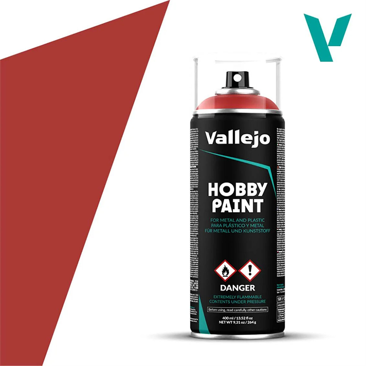 Vallejo 28016 400 ml. Scarlet Red, Sprey Model Boyası
