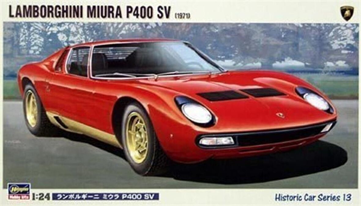 Hasegawa HC13 21213 1/24 Ölçek Lamborghini Miura SV Otomobil Plastik Model Kiti