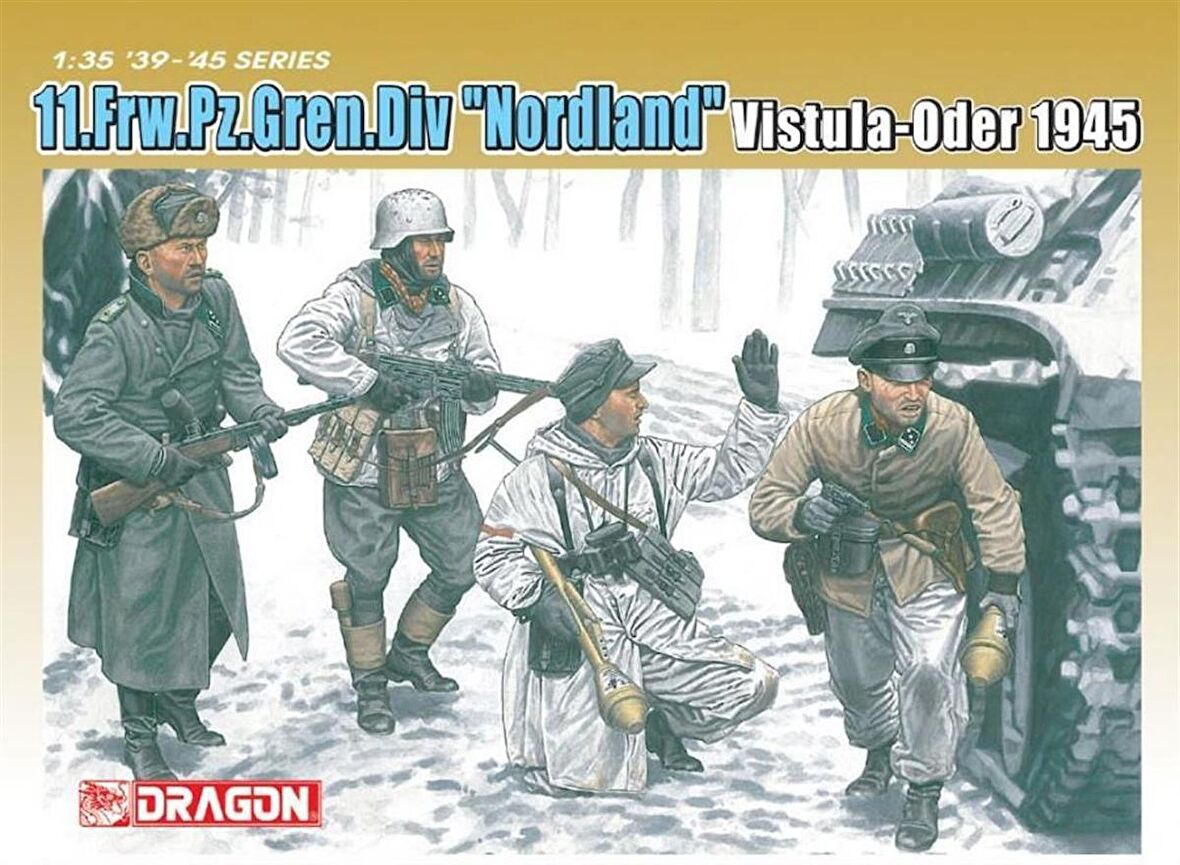 Dragon 6455 1/35 Ölçek 11.Frw.Pz.Bombacı Timi (Nordland) Asker Figürleri Plastik Model Kiti