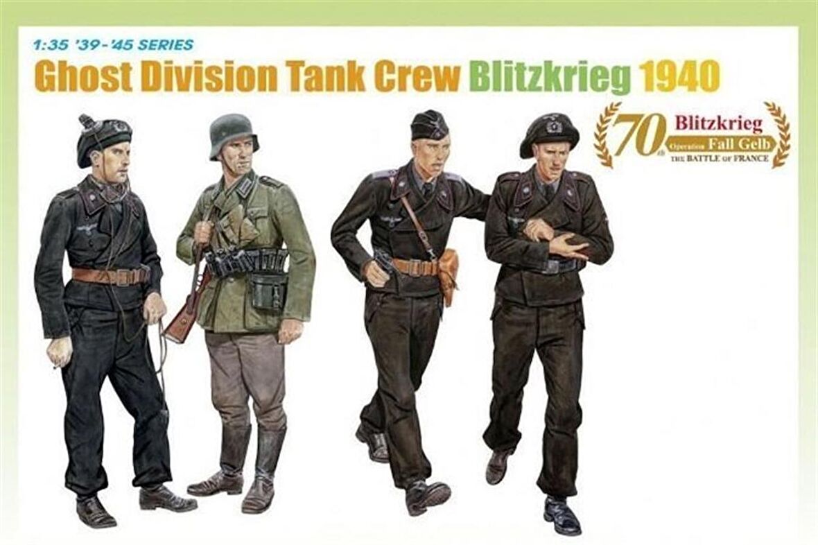 Dragon 6654 1/35 Ölçek Hayalet Tümen (Blitzkrieg 1940) Tankçı Asker Figürleri Plastik Model Kiti