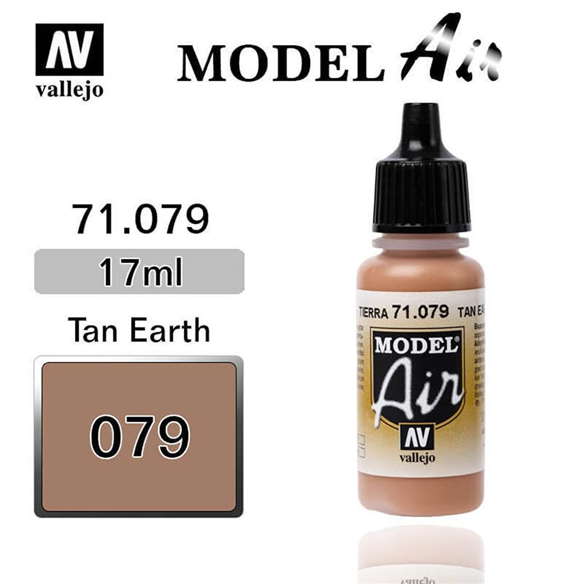 Vallejo 71079 17 ml. Tan Earth, Model Air Serisi Model Boyası