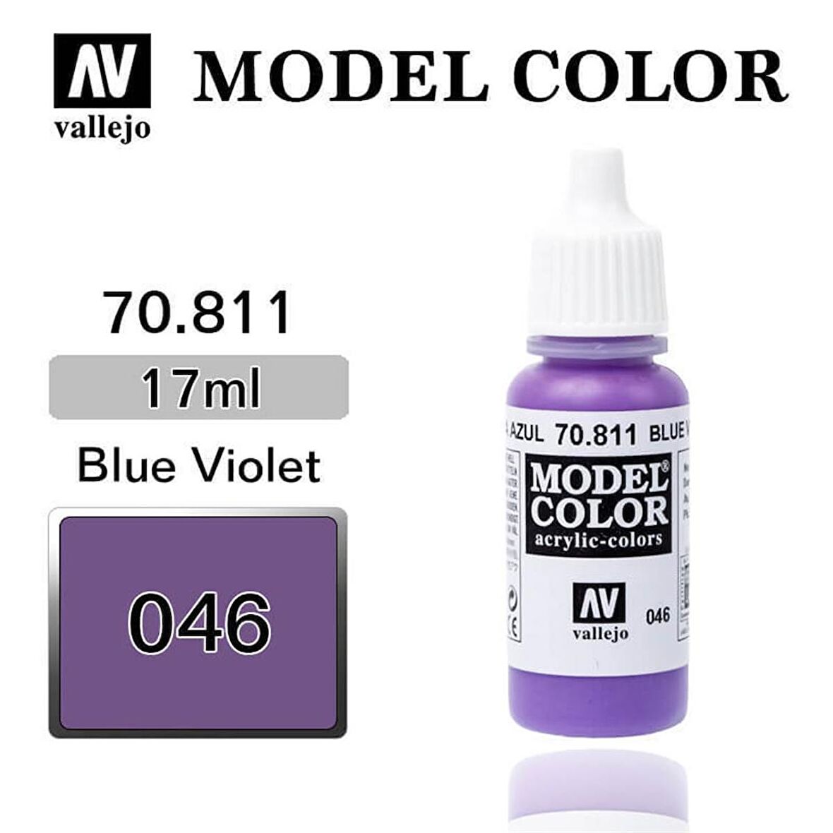 Vallejo 70811 17 ml. (46) Blue Violet-Matt, Model Color Serisi Model Boyası