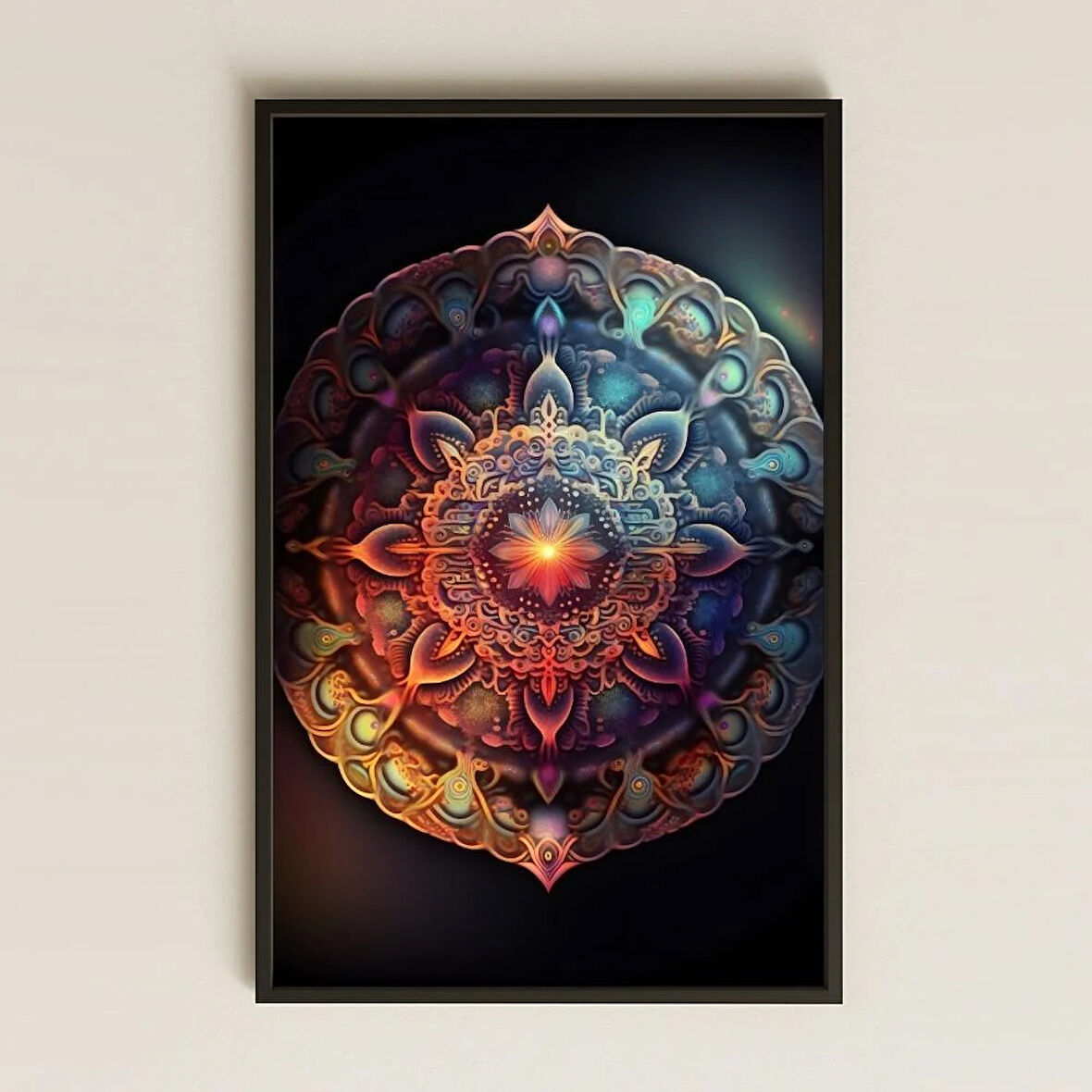 UV Baskılı Mandala Tablo - Mistik Işık