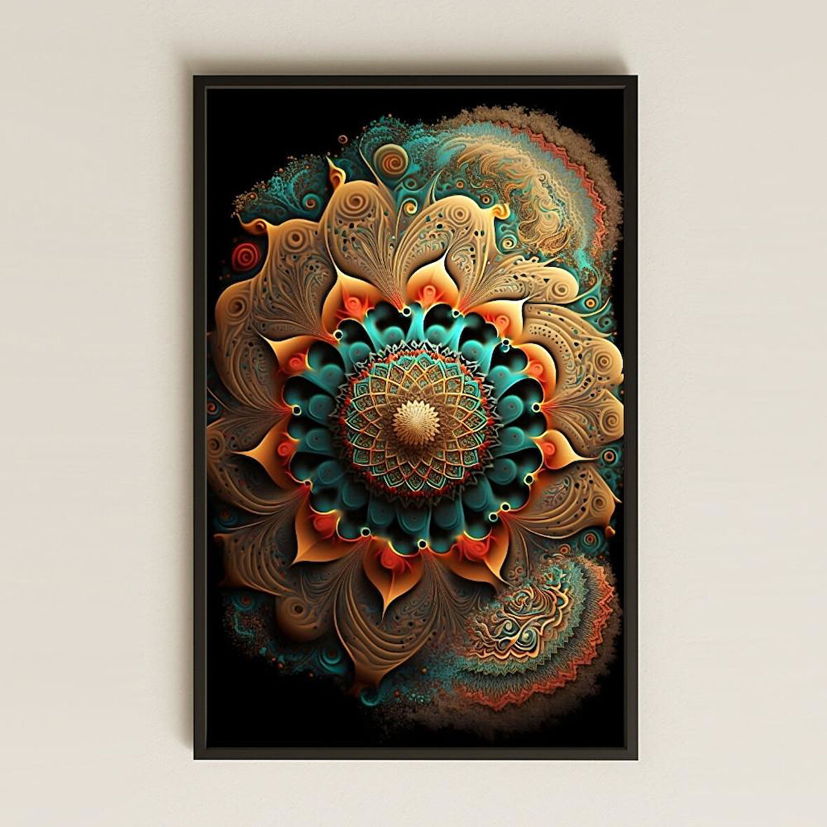 UV Baskılı Mandala Tablo - Organik Denge