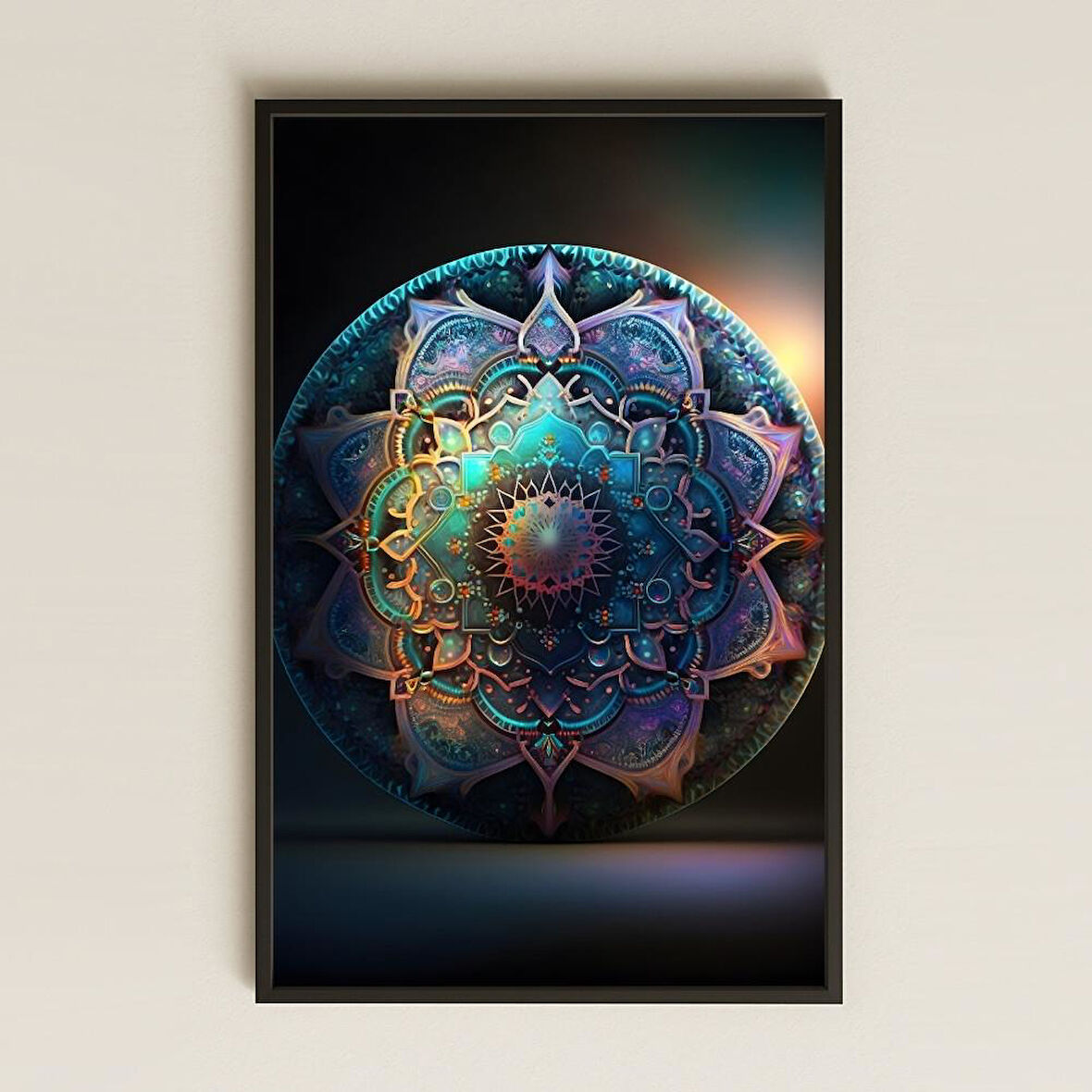 UV Baskılı Mandala Tablo - Işığın Dansı