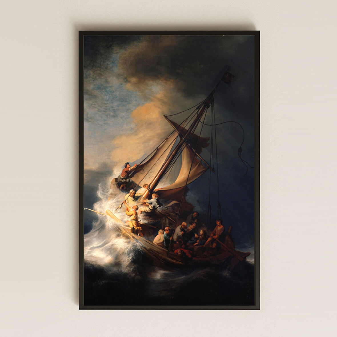 Rembrandt Galile Gölü'nde Fırtına UV Baskı Tablo