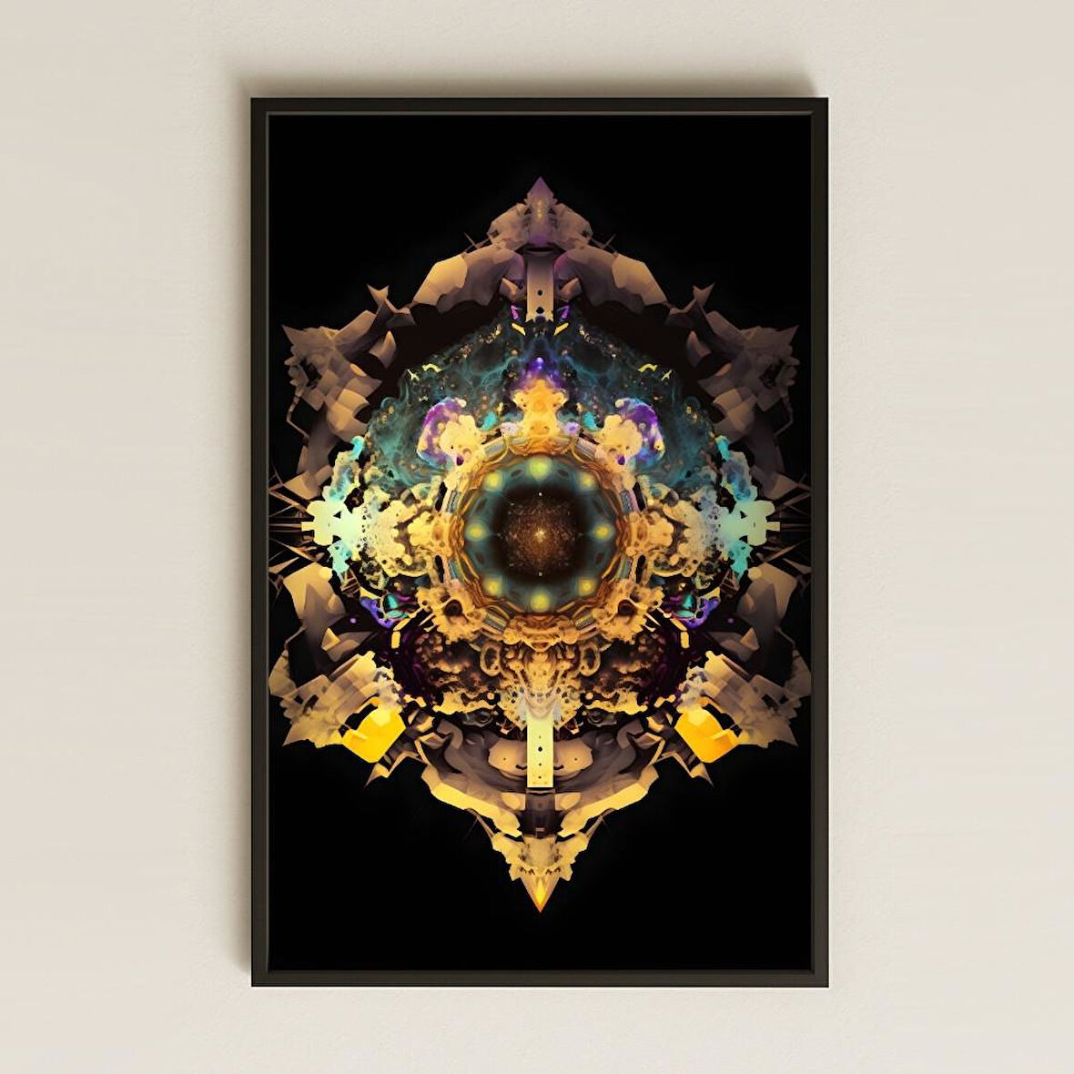 UV Baskılı Mandala Tablo - Kozmik Portal