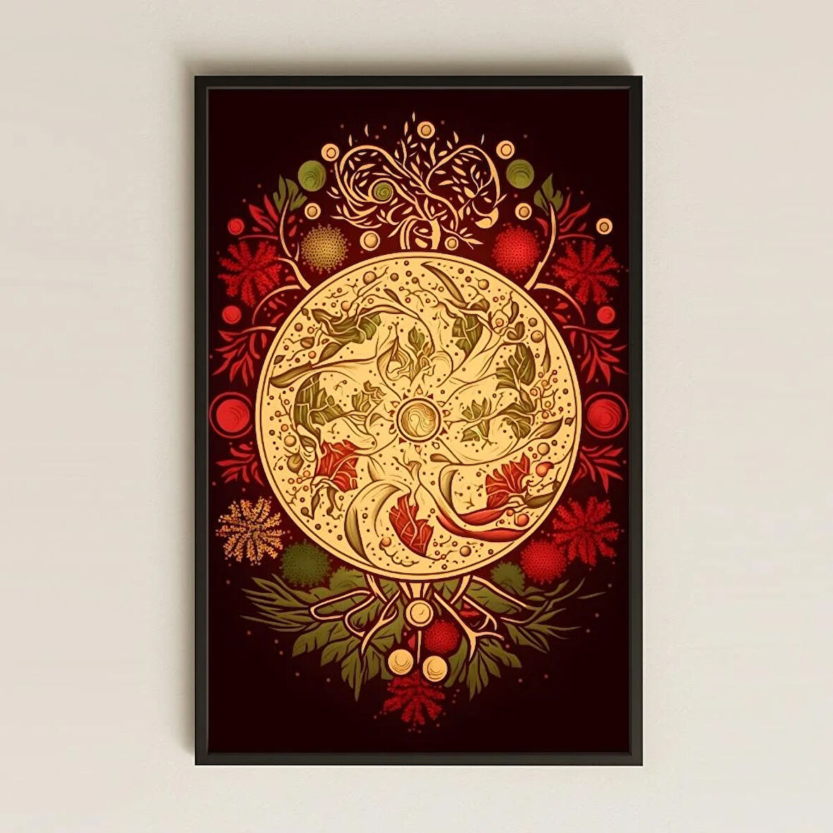 UV Baskılı Tablo - Doğanın Kırmızı Tonları