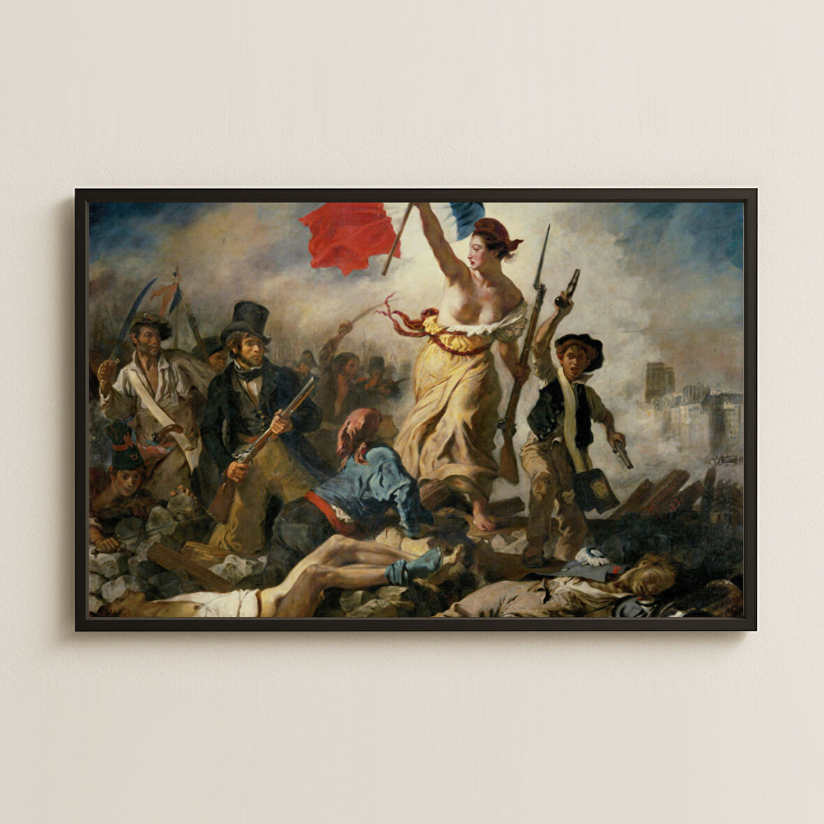 Delacroix Halkı Yönlendiren Özgürlük UV Tablo