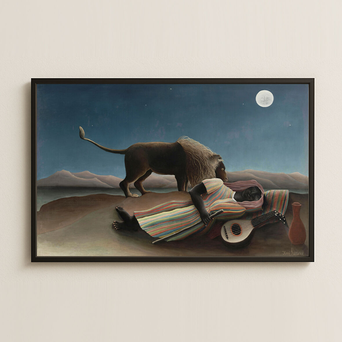 Henri Rousseau Uyuyan Çingene UV Baskı Tablo