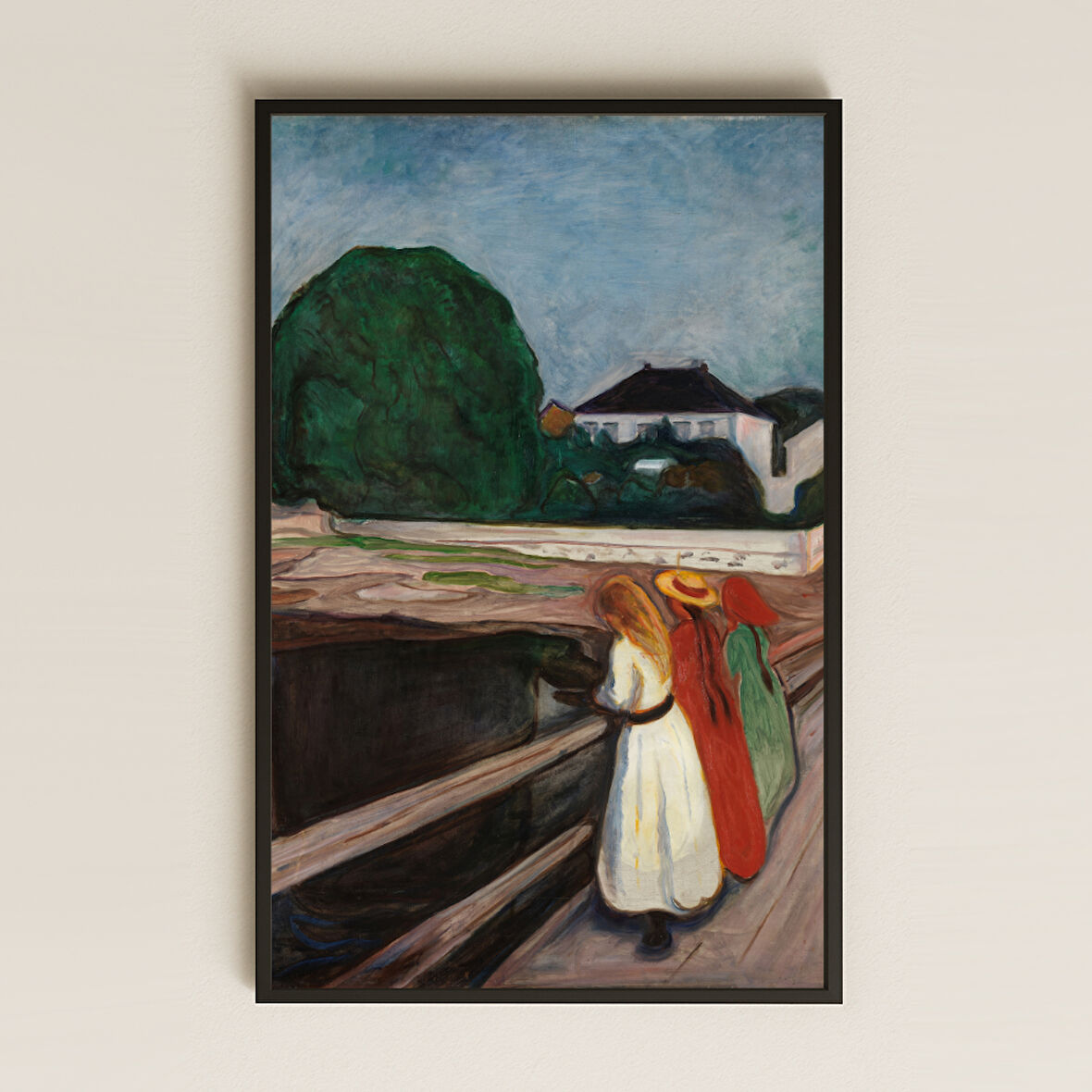 Edvard Munch Köprüdeki Kızlar UV Baskı Tablo