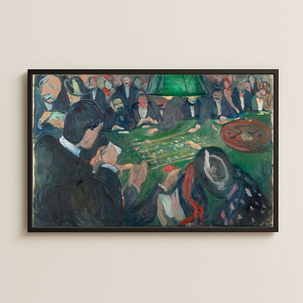 Edvard Munch Rulet Masasında UV Baskı Tablo