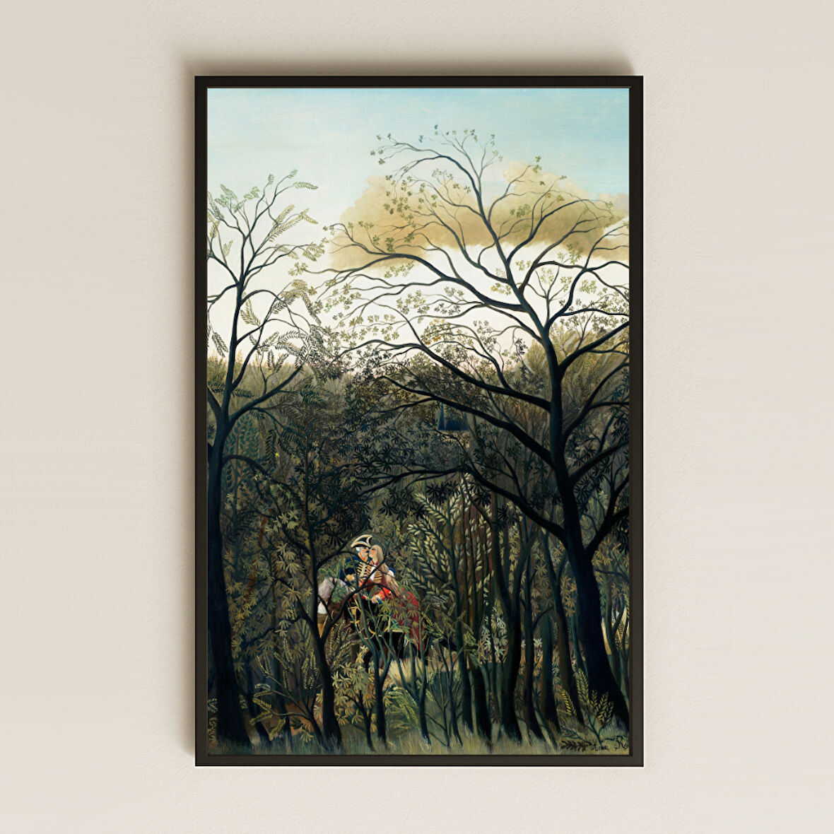 Henri Rousseau Ormanda Atlı Subay UV Tablo