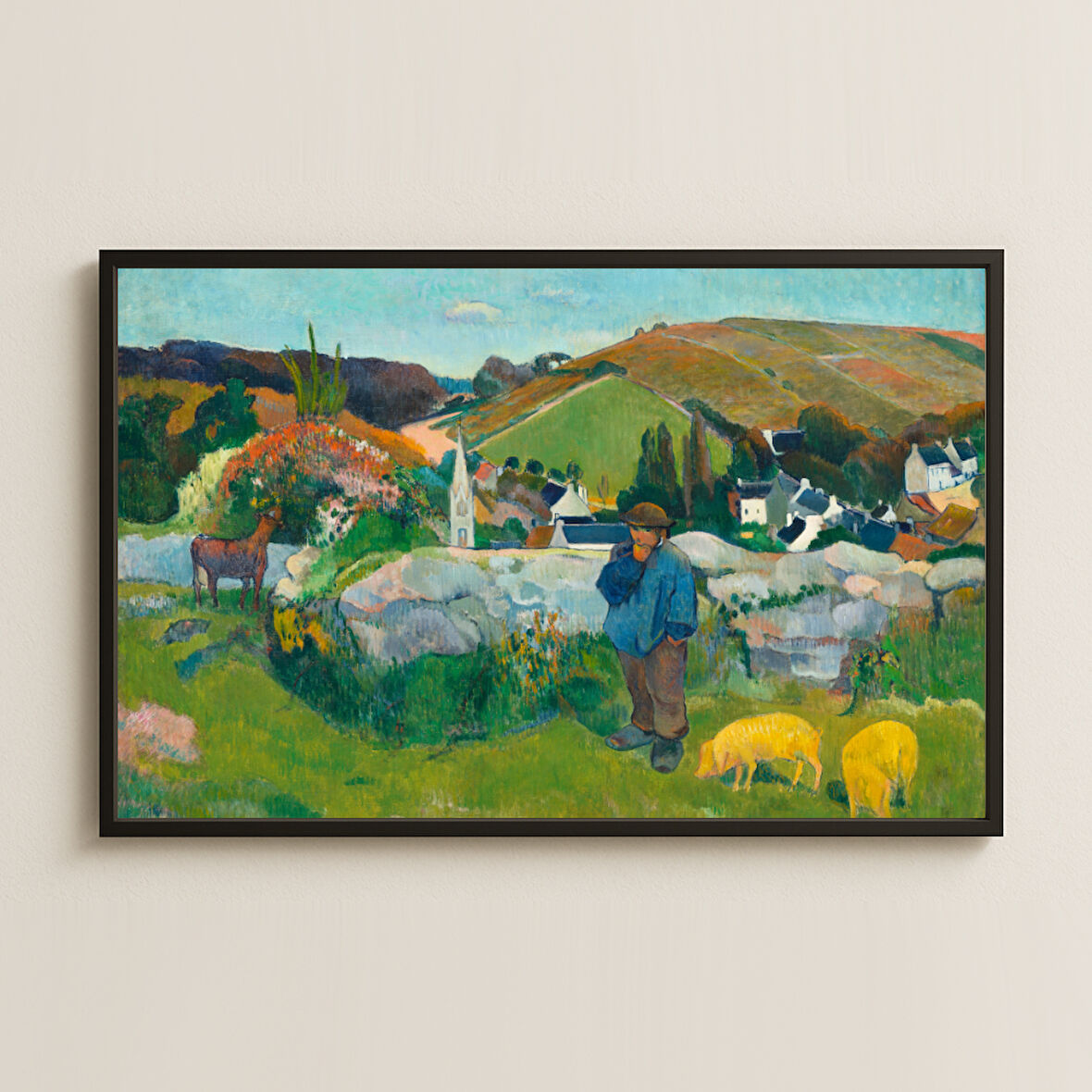 Fransız Kırsalı Temalı UV Baskılı Gauguin Tablo