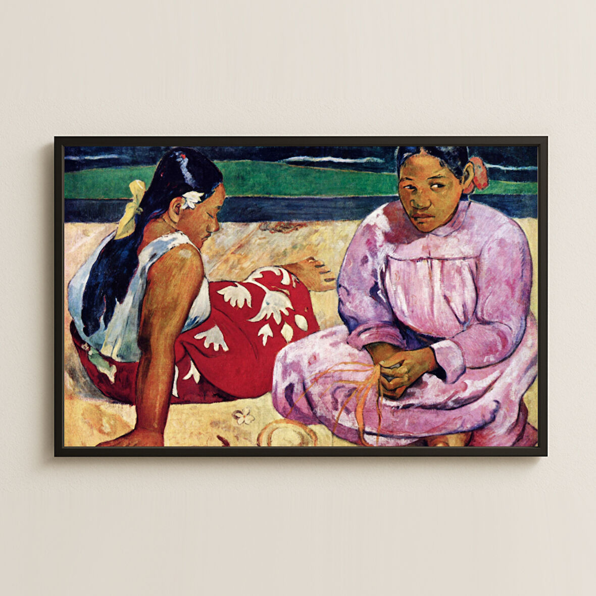 Sahilde Tahitili Kadınlar - Gauguin UV Baskı Tablo
