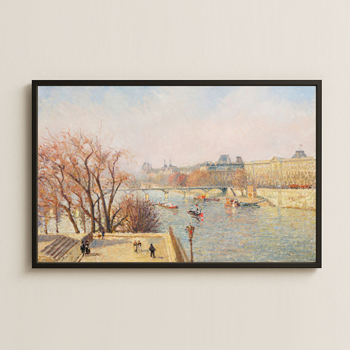 Seine Nehri ve Paris Manzarası - UV Baskılı Tablo