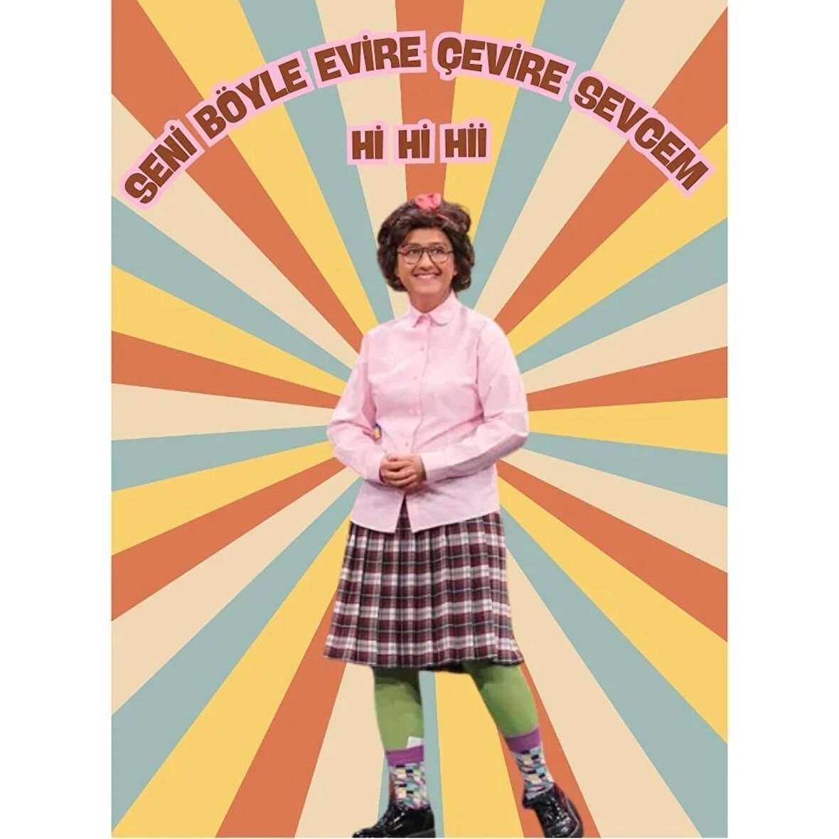 Naime Seni Böyle Ahşap Retro Vintage Poster