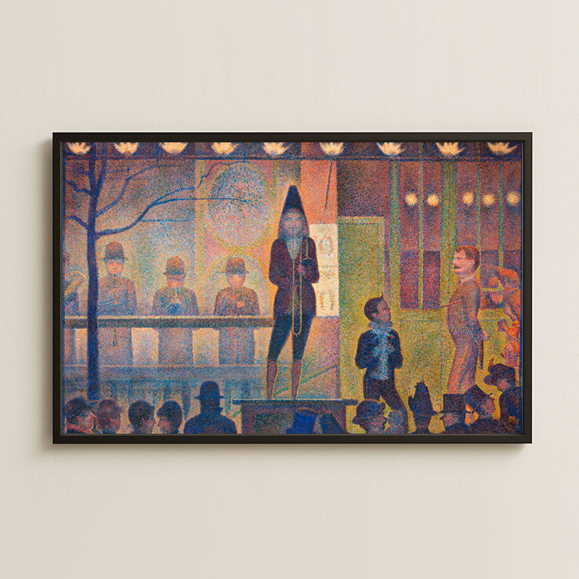 Seurat Sirk Noktacılık Tablosu - Renkli Sahne ve Işık Sanatı