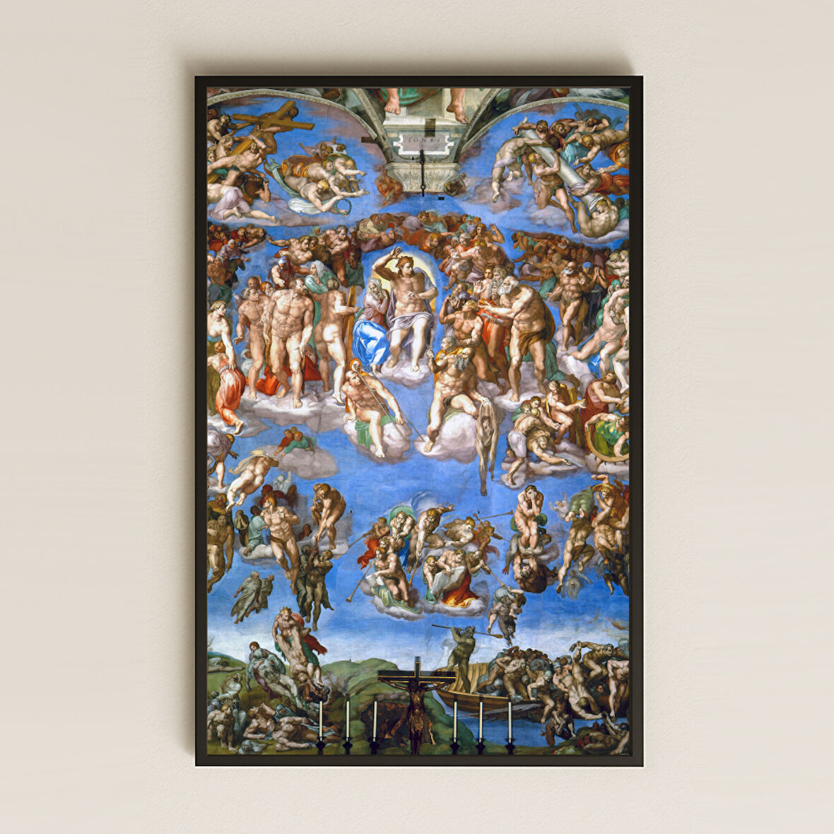 Michelangelo Son Yargı Tablosu - Kıyamet Temalı Rönesans Freski