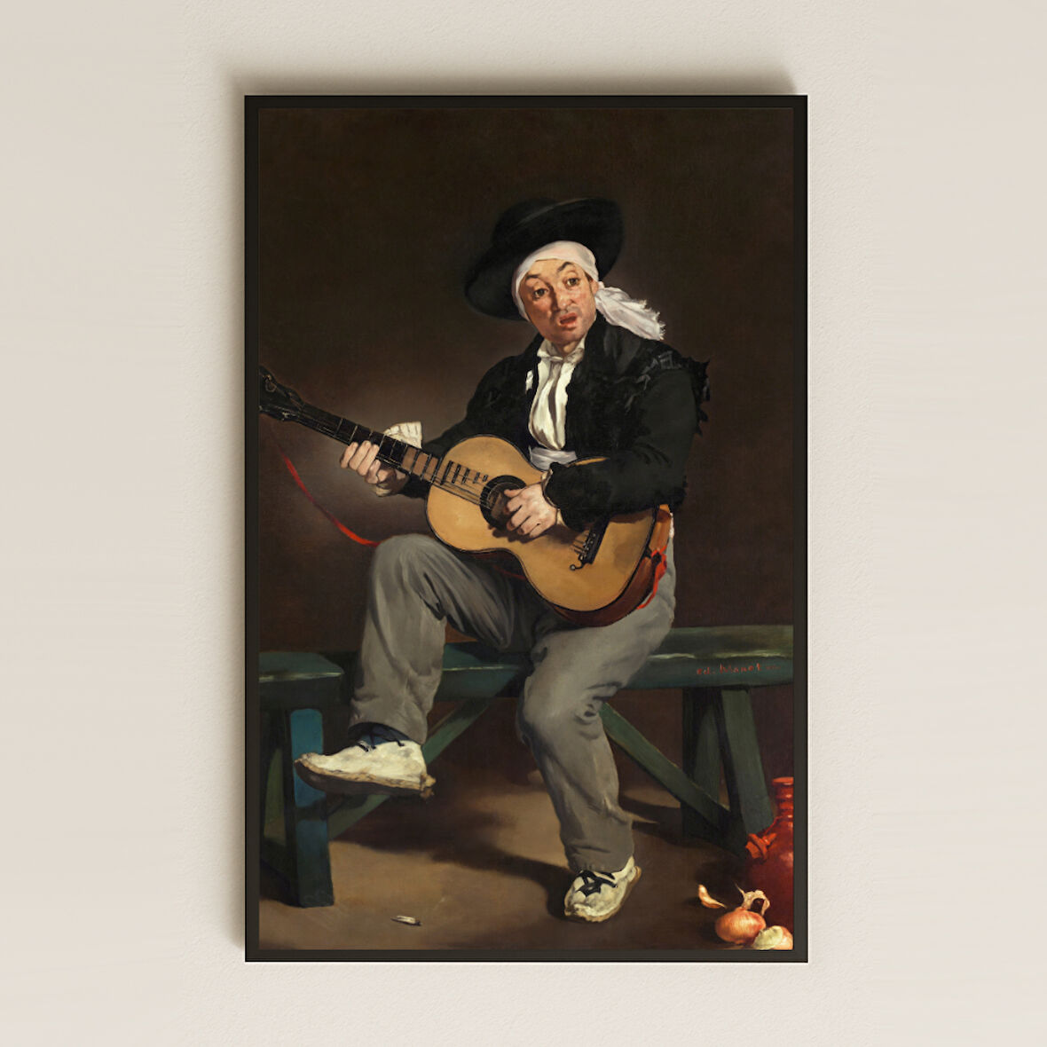 Manet İspanyol Şarkıcı Tablosu - Müzik ve Halk Kültürü Temalı Sanat