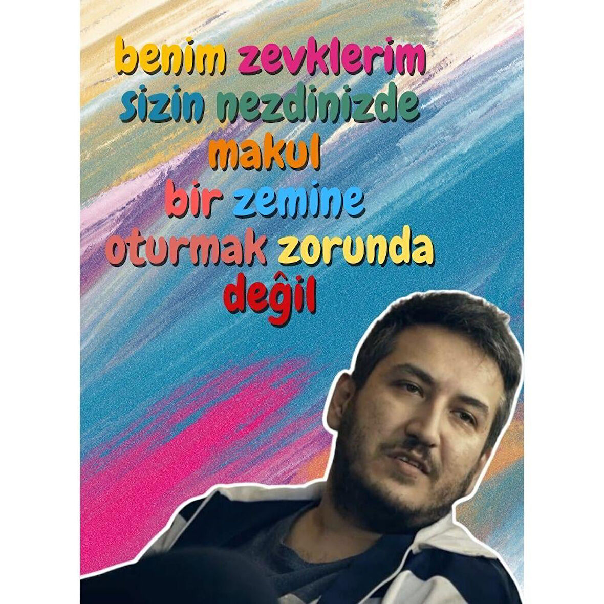 Gibi Yılmaz Benim Zevklerim Ahşap Retro Vintage Poster