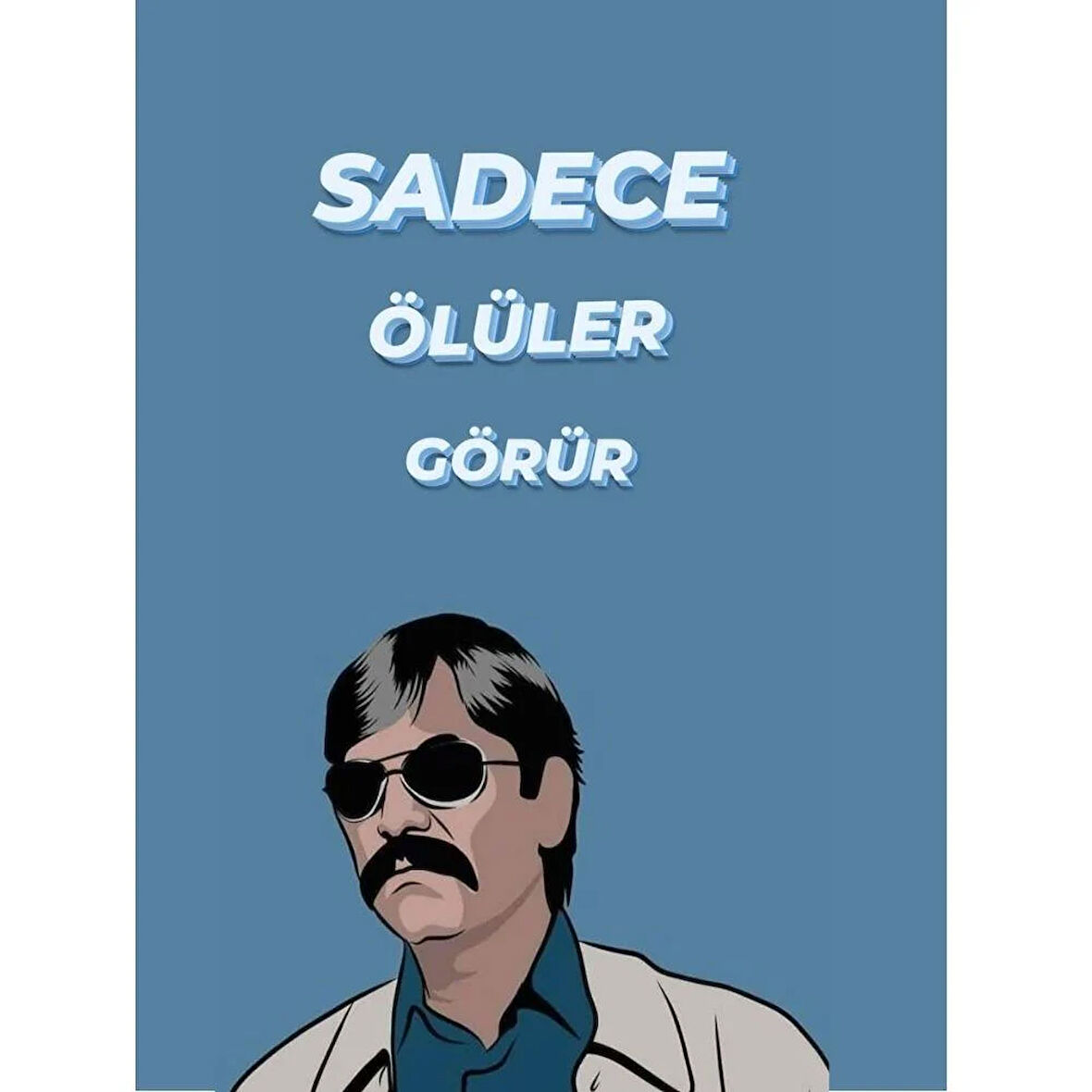 Pala Sadece Ölüler Görür Ahşap Retro Vintage Poster